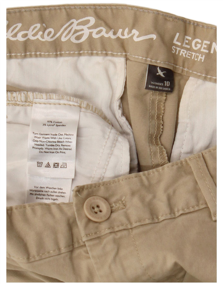 EDDIE BAUER Womens Straight Cropped Trousers US 10 Large W32 L23 Beige