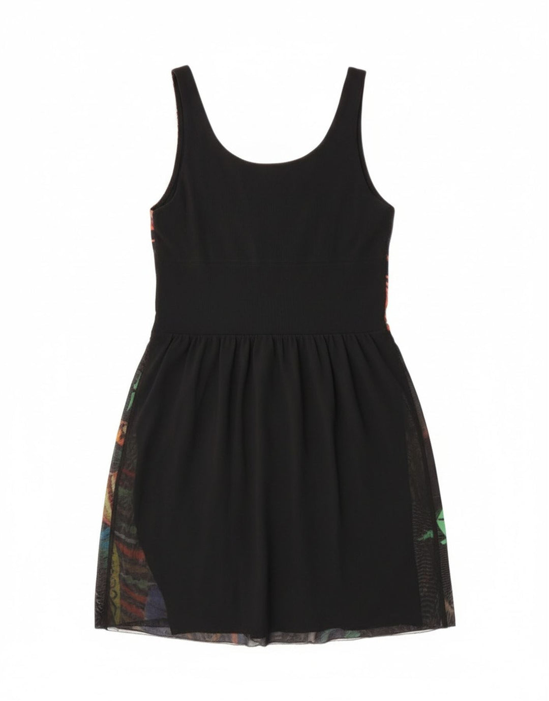 Desigual Girls Abstract Pattern Sundress 15-16 Years 2XL Black Butterfly