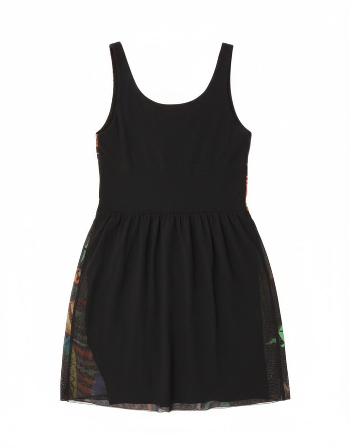 Desigual Girls Abstract Pattern Sundress 15-16 Years 2XL Black Butterfly