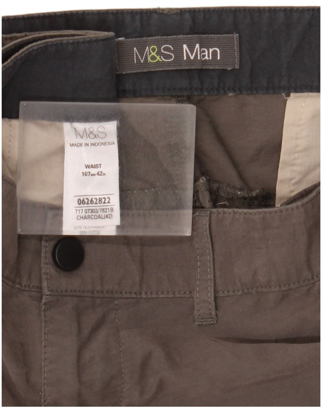 Marks & Spencer Mens Cargo Shorts W42 2XL Grey Cotton