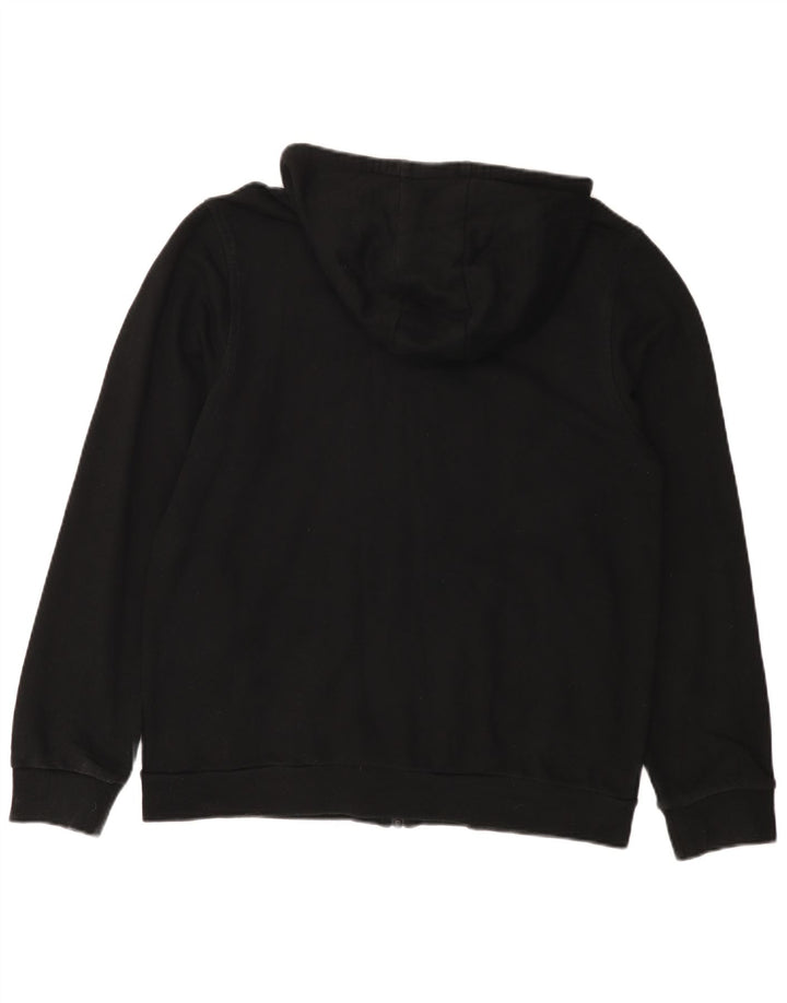 Lacoste Mens Zip Hoodie Sweater Size 5 Large Black Cotton