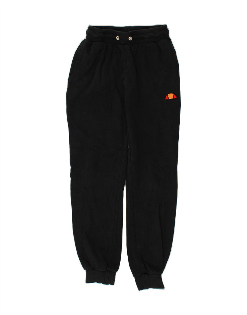 ELLESSE Boys Graphic Tracksuit Trousers Joggers 13-14 Years Black Cotton Vintage Ellesse and Second-Hand Ellesse from Messina Hembry 