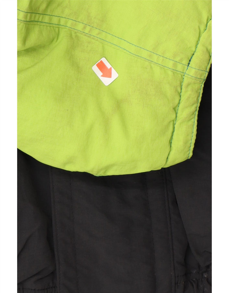 BELFE Mens Hooded Windbreaker Jacket UK 40 Large Green Colourblock Vintage Belfe and Second-Hand Belfe from Messina Hembry 