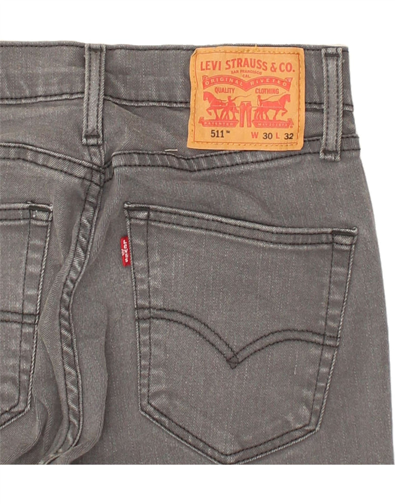 LEVI'S Mens 511 Slim Jeans W30 L32 Grey Cotton | Vintage Levi's | Thrift | Second-Hand Levi's | Used Clothing | Messina Hembry 