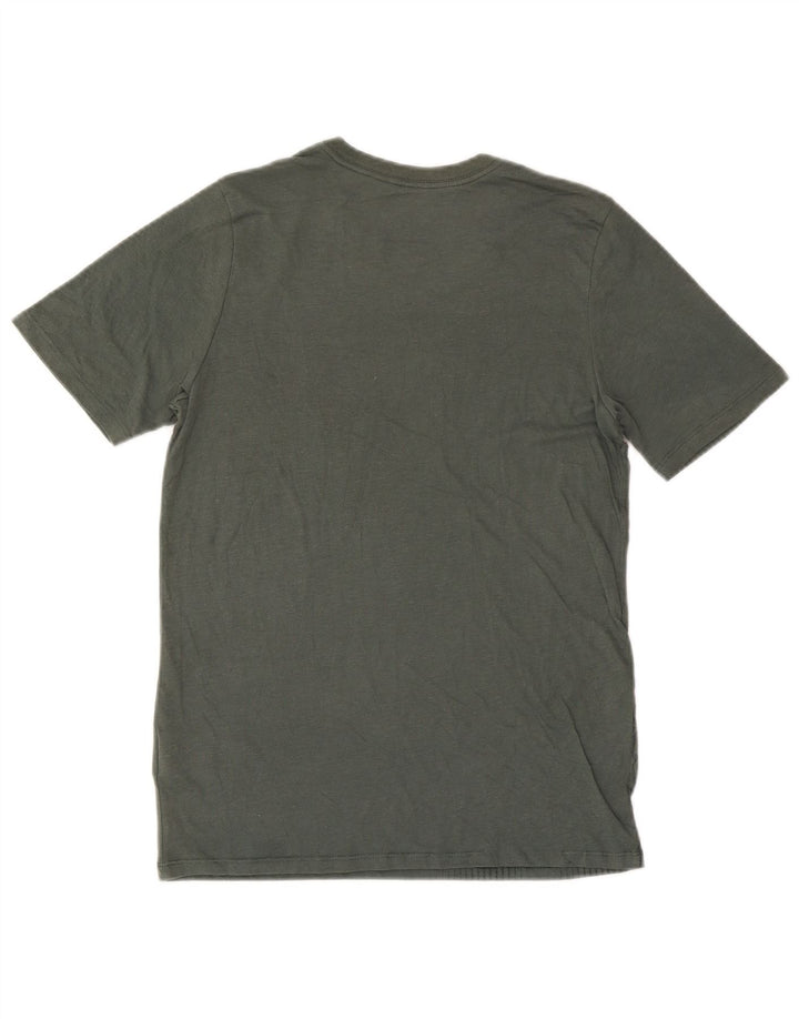NIKE Mens Dri Fit T-Shirt Top Small Khaki Striped Polyester