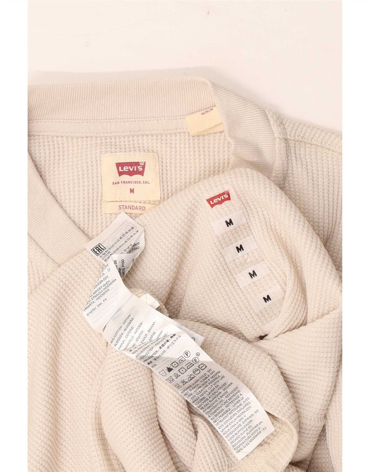 Levi's Mens Standard Top Long Sleeve Medium Beige Cotton