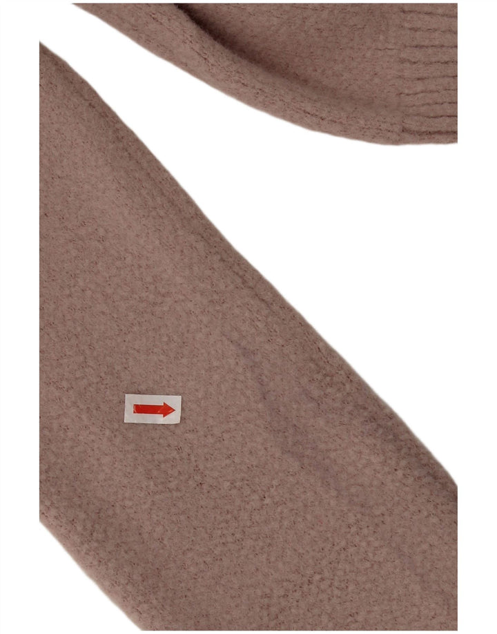 Zara Womens Crop Turtle Neck Jumper Sweater UK 10 Small Pink Nylon