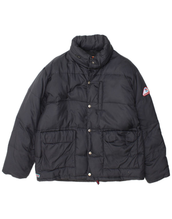 Invicta Womens Hooded Padded Jacket UK 14 Large Navy Blue Polyamide