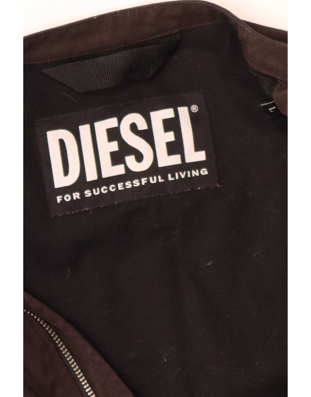 Diesel Mens Bomber Jacket UK 40 Large Brown Nylon