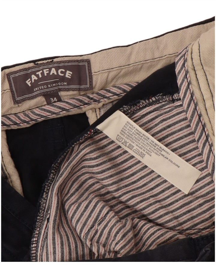 Fat Face Mens Chino Shorts W34 Large Navy Blue Cotton