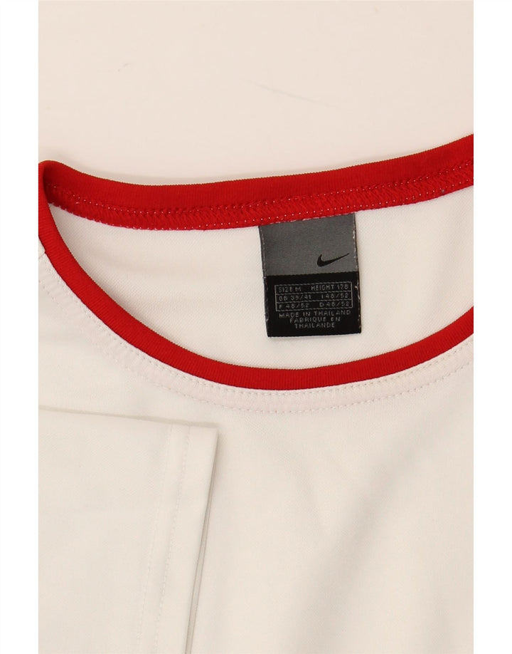 NIKE Mens T-Shirt Top Medium White Colourblock