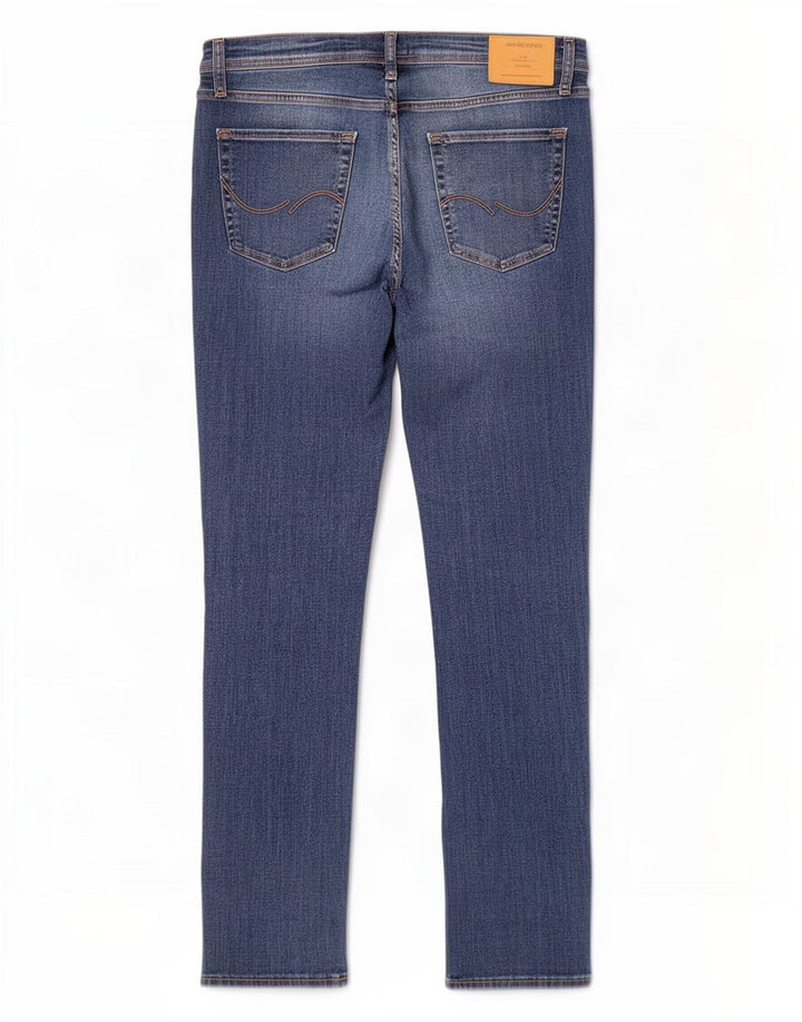 Jack & Jones Mens Slim Jeans W34 L36 Blue Cotton