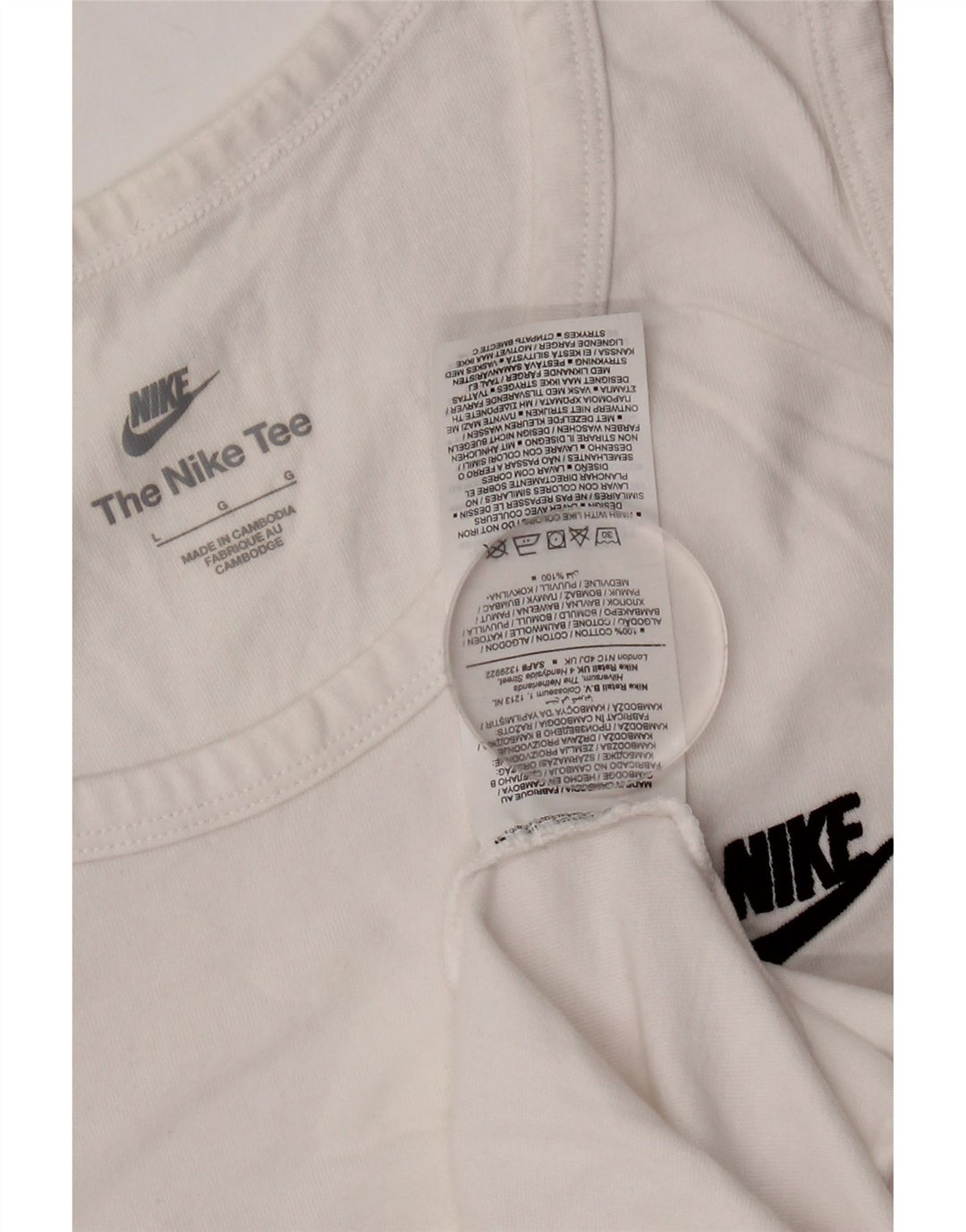 Nike Mens Vest Top Large White Cotton