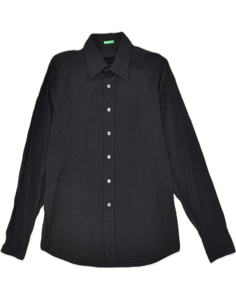 BENETTON Mens Shirt Small Black | Vintage Benetton | Thrift | Second-Hand Benetton | Used Clothing | Messina Hembry 