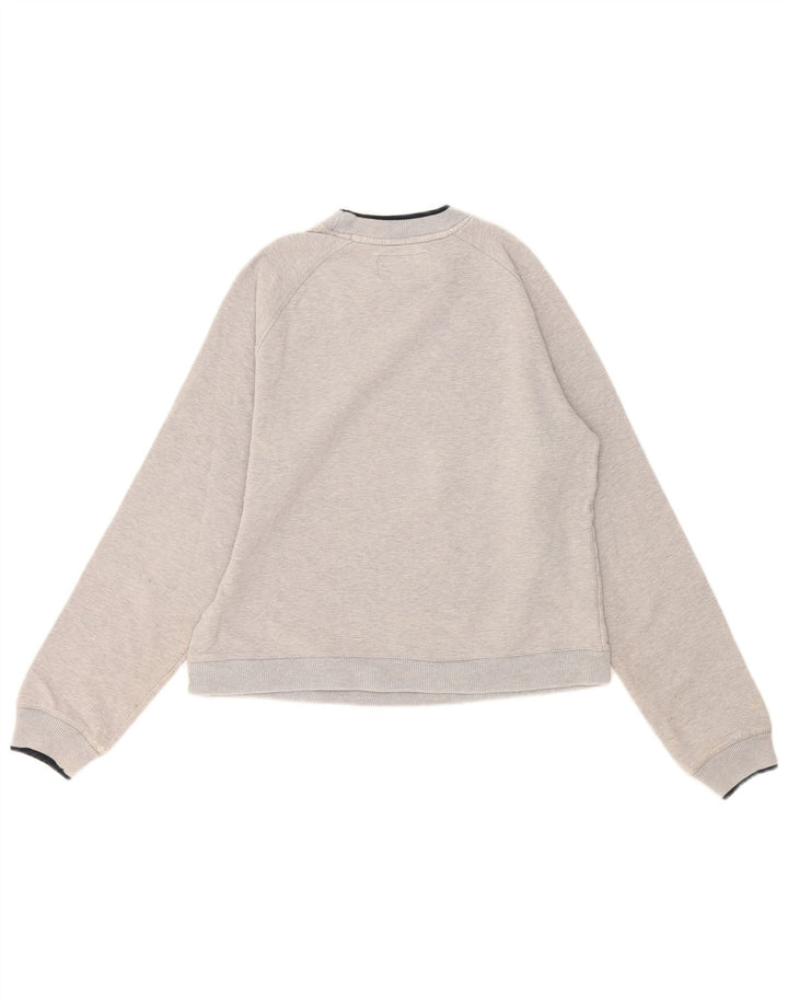 ARMANI JEANS Womens Sweatshirt Jumper UK 14 Medium Grey Cotton