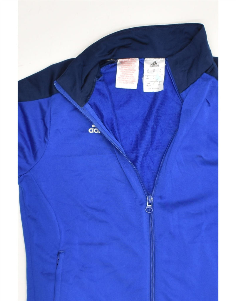 ADIDAS Boys Tracksuit Top Jacket 11-12 Years Large Blue Polyester | Vintage Adidas | Thrift | Second-Hand Adidas | Used Clothing | Messina Hembry 