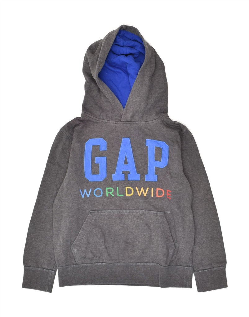 GAP Boys Graphic Hoodie Jumper 15-16 Years Medium  Grey Cotton | Vintage Gap | Thrift | Second-Hand Gap | Used Clothing | Messina Hembry 