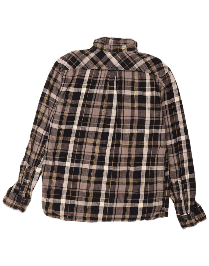 Levi's Mens Flannel Shirt Medium Grey Check Cotton