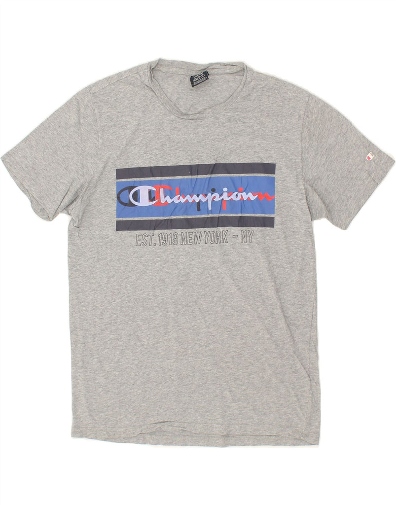 CHAMPION Mens Graphic T-Shirt Top Medium Grey Cotton | Vintage Champion | Thrift | Second-Hand Champion | Used Clothing | Messina Hembry 