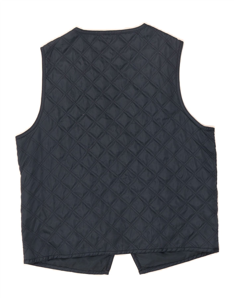 ST. BERNARD Womens Quilted Gilet UK 12 Medium Navy Blue Polyamide Vintage St. Bernard and Second-Hand St. Bernard from Messina Hembry 