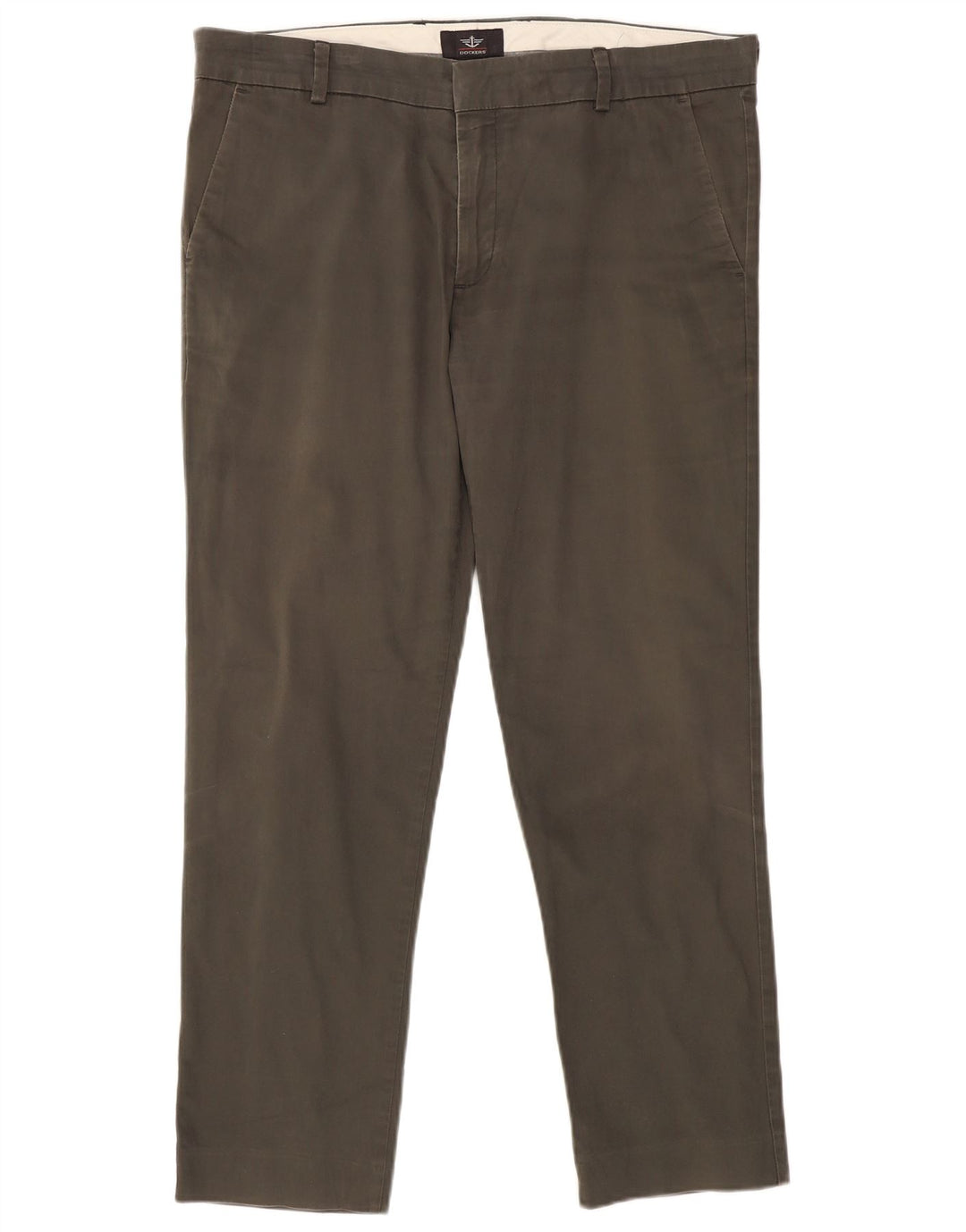 DOCKERS Mens Slim Chino Trousers W36 L30 Khaki Cotton