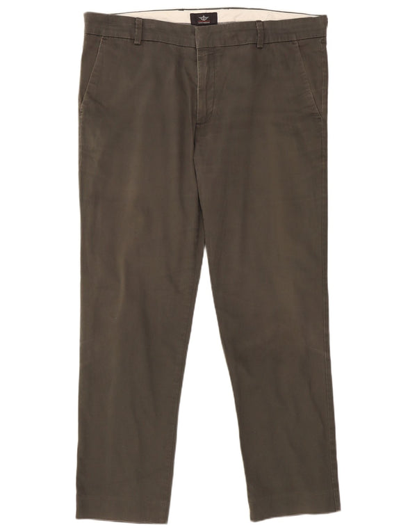 DOCKERS Mens Slim Chino Trousers W36 L30 Khaki Cotton