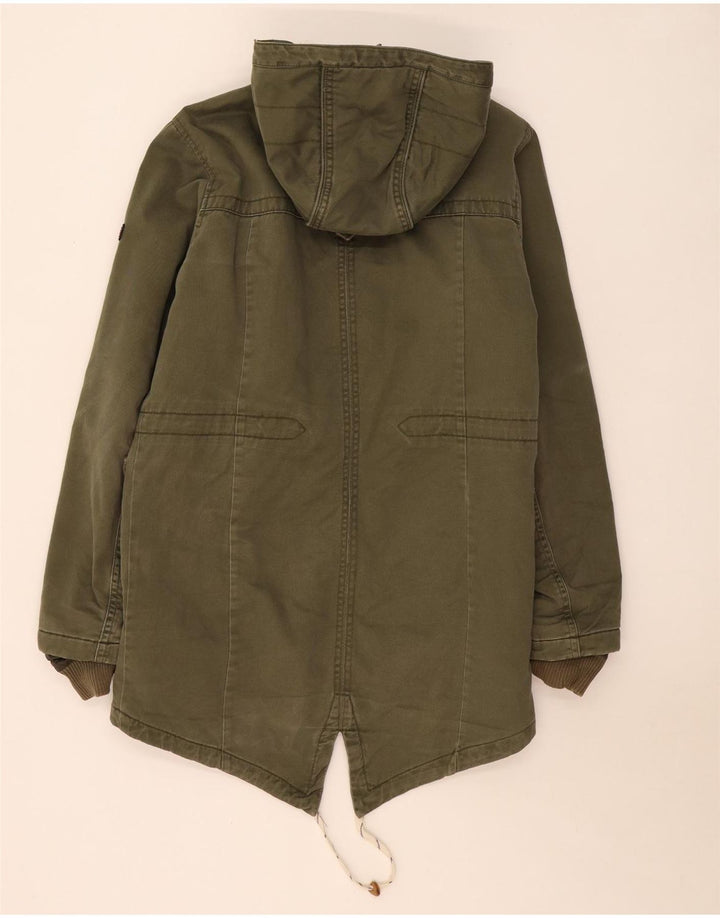 Tommy Hilfiger Mens Hooded Parka Jacket UK 36 Small Khaki