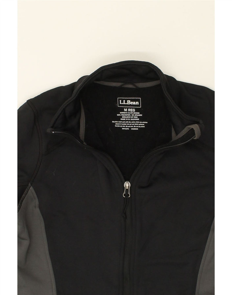 L.L.BEAN Womens Tracksuit Top Jacket UK 14 Medium Black Colourblock | Vintage L.L.Bean | Thrift | Second-Hand L.L.Bean | Used Clothing | Messina Hembry 