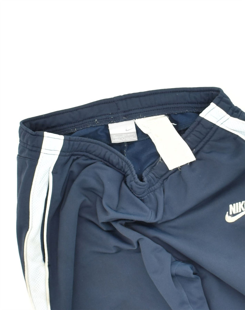 NIKE Boys Tracksuit Trousers 10-11 Years Blue Polyester | Vintage Nike | Thrift | Second-Hand Nike | Used Clothing | Messina Hembry 