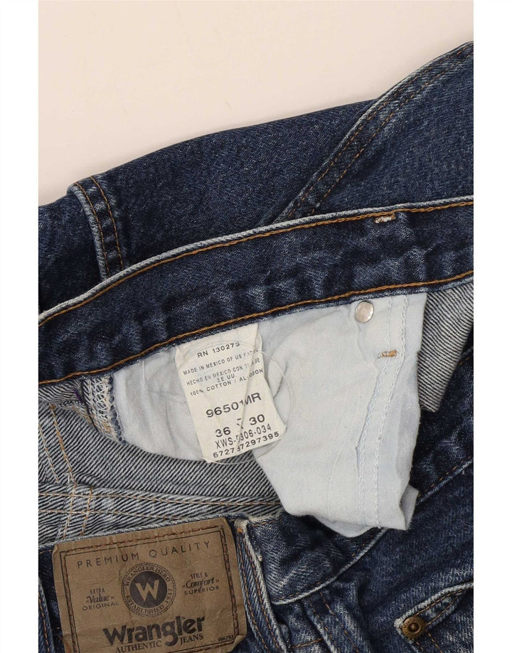 Wrangler Mens Straight Jeans W36 L30 Blue Cotton