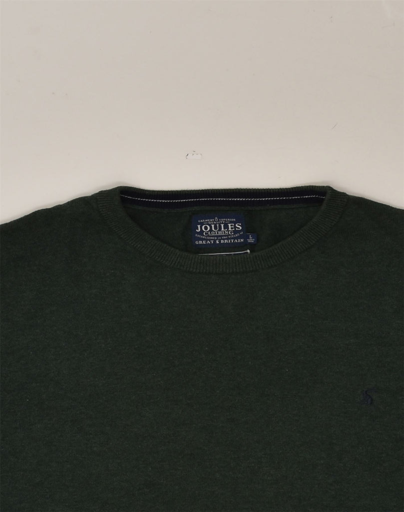 JOULES Mens Crew Neck Jumper Sweater Large Green Cotton | Vintage Joules | Thrift | Second-Hand Joules | Used Clothing | Messina Hembry 