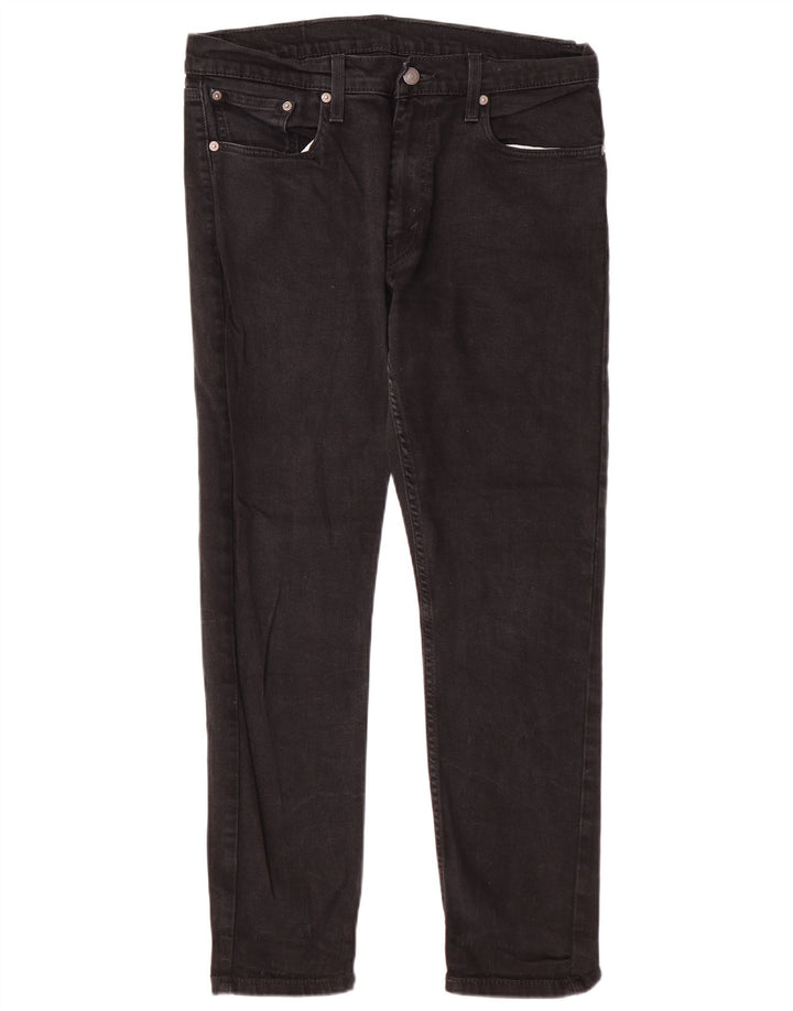 LEVI'S Mens 512 Slim Tapered Jeans W33 L27 Black Cotton