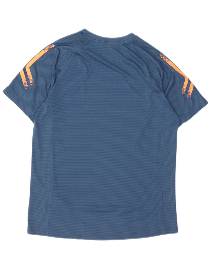 ASICS Mens T-Shirt Top Small Blue Polyester