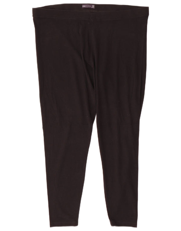 Marks & Spencer Womens Leggings UK 20 2XL  Black Cotton