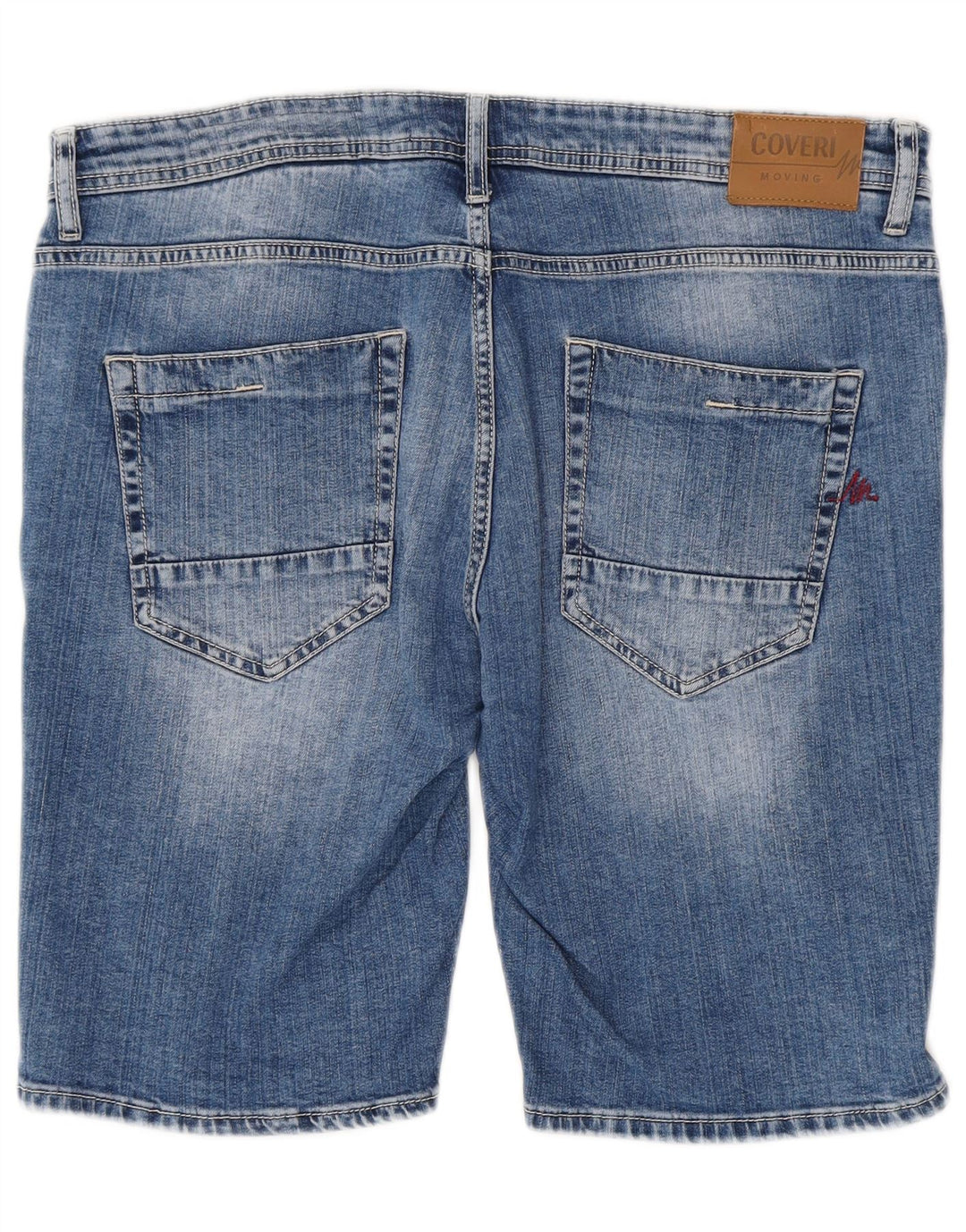 COVERI Mens Denim Shorts IT 52 XL W38 Blue Cotton