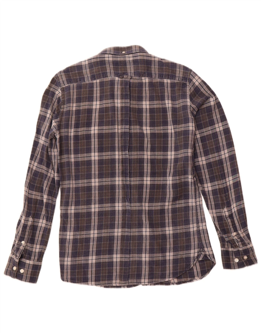 French Connection Mens Flannel Shirt XS Navy Blue Check Cotton