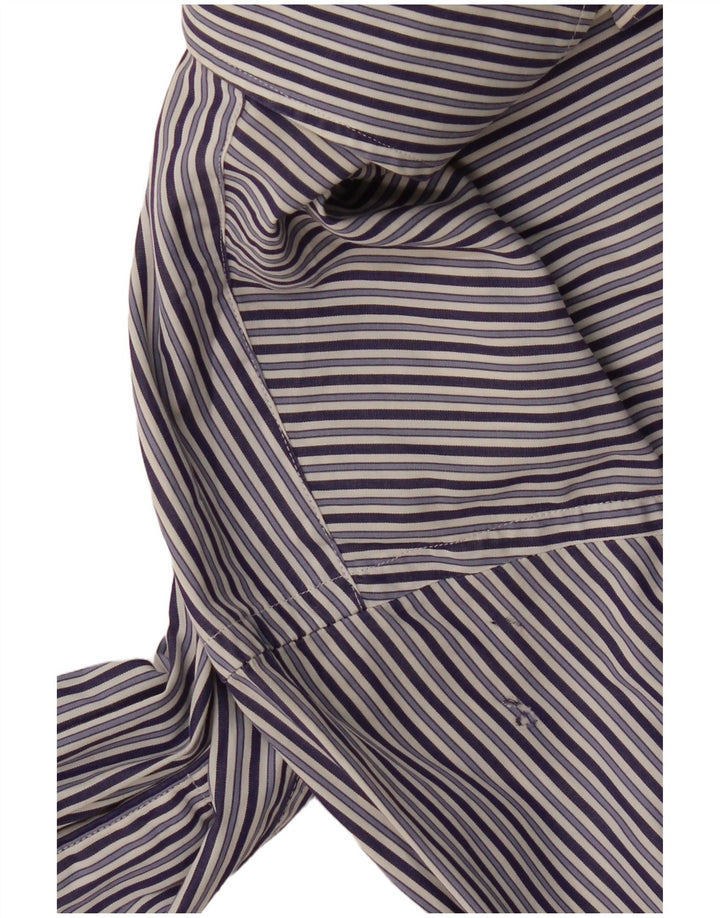 Etro Mens Shirt Small Blue Pinstripe