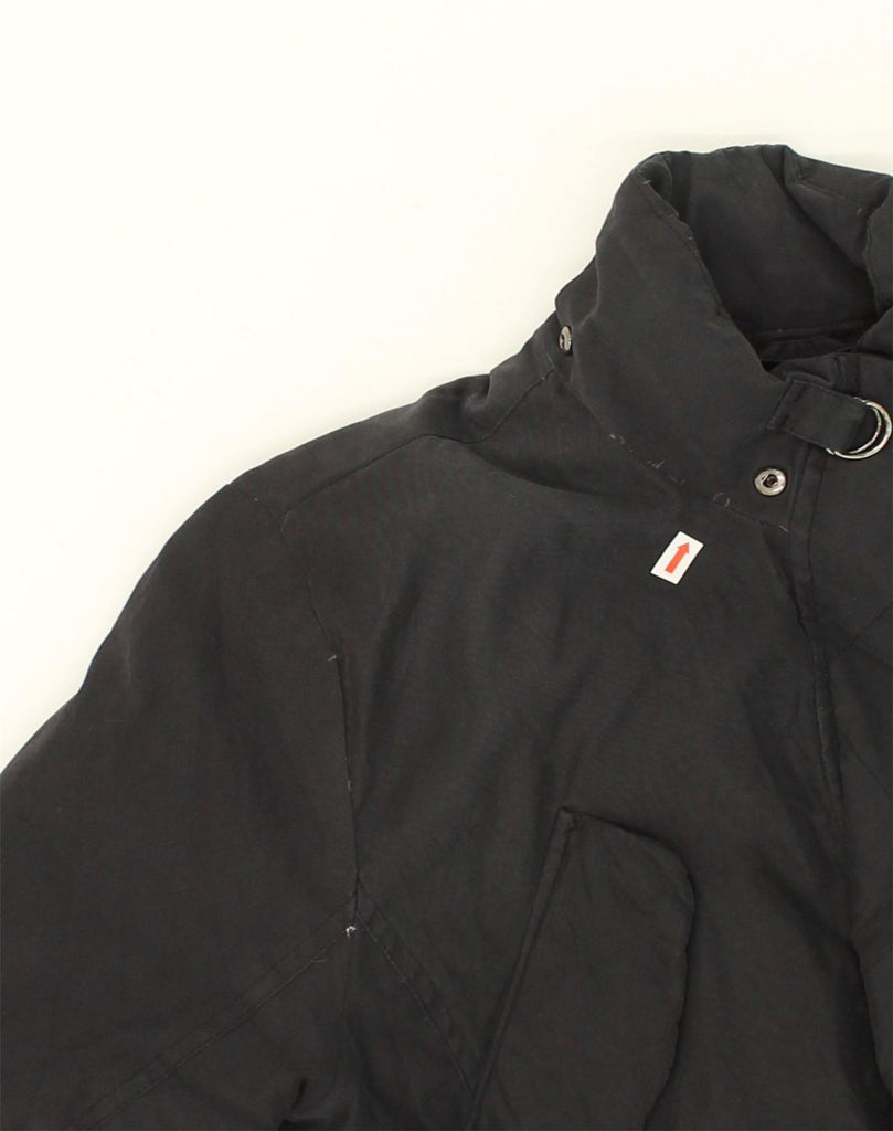 DIADORA Womens Windbreaker Jacket UK 16 Large Black Polyester | Vintage Diadora | Thrift | Second-Hand Diadora | Used Clothing | Messina Hembry 