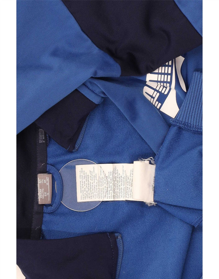Puma Boys Graphic Tracksuit Top Jacket 15-16 Years Blue Colourblock