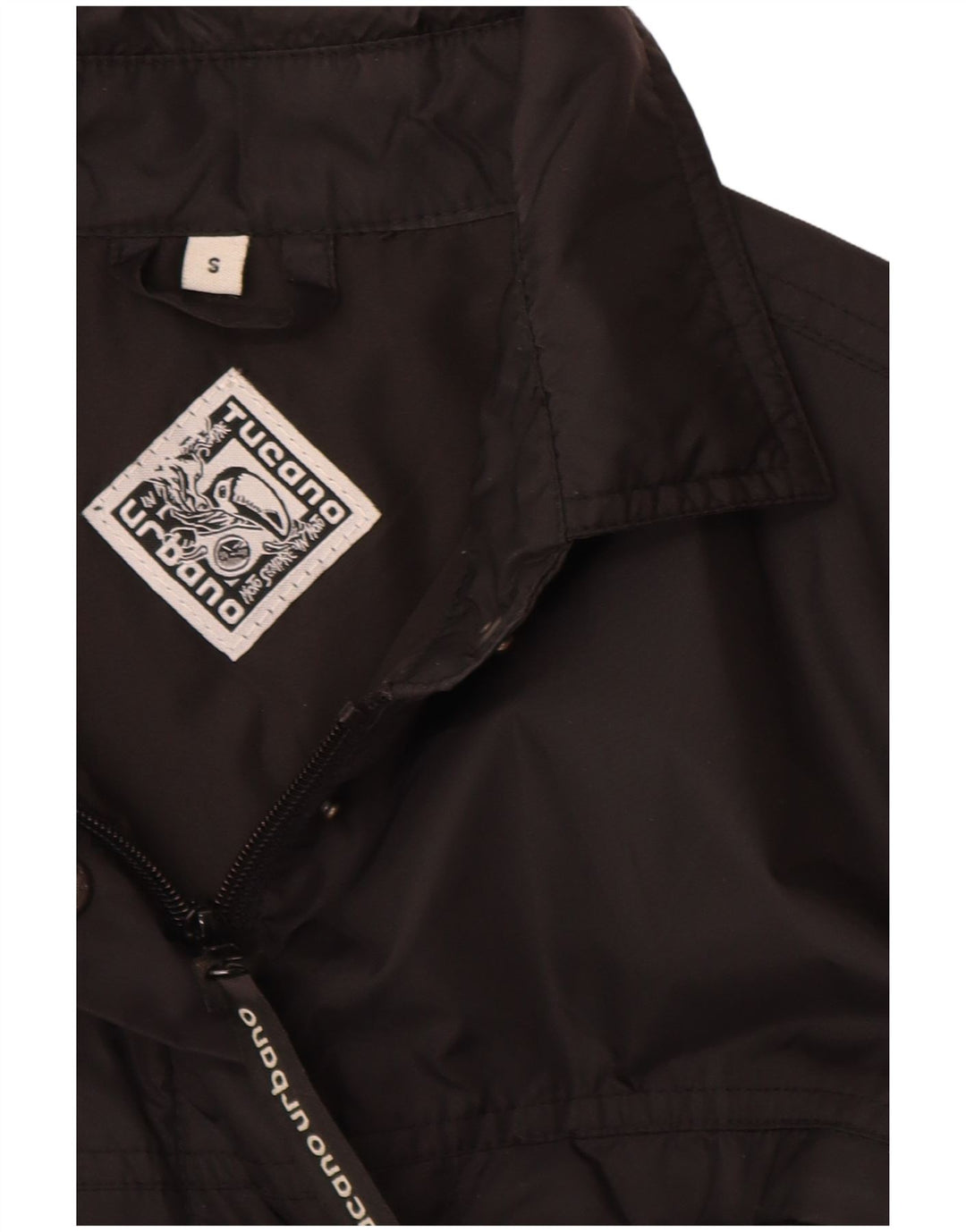 Tucano Urbano Womens Windbreaker Jacket UK 10 Small Black Nylon