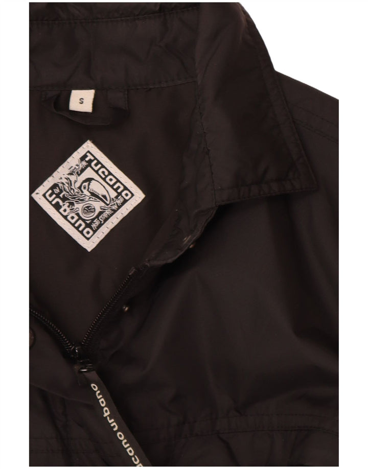 Tucano Urbano Womens Windbreaker Jacket UK 10 Small Black Nylon