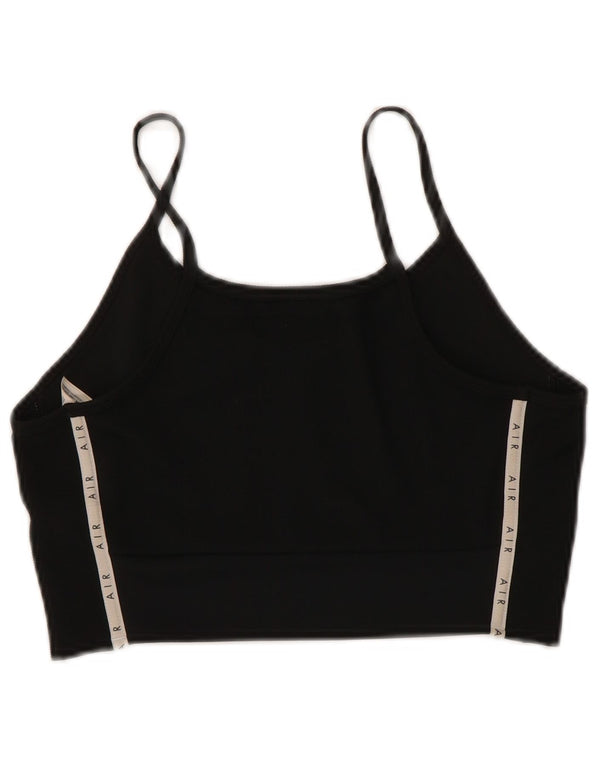 Nike Womens Graphic Sport Bra Top UK 10 Small Black Polyester