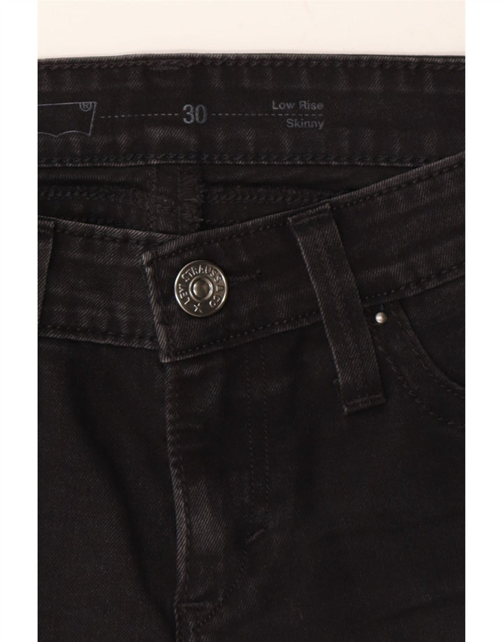 LEVI'S Womens Skinny Jeans W30 L31 Black Cotton Vintage Levi's and Second-Hand Levi's from Messina Hembry 
