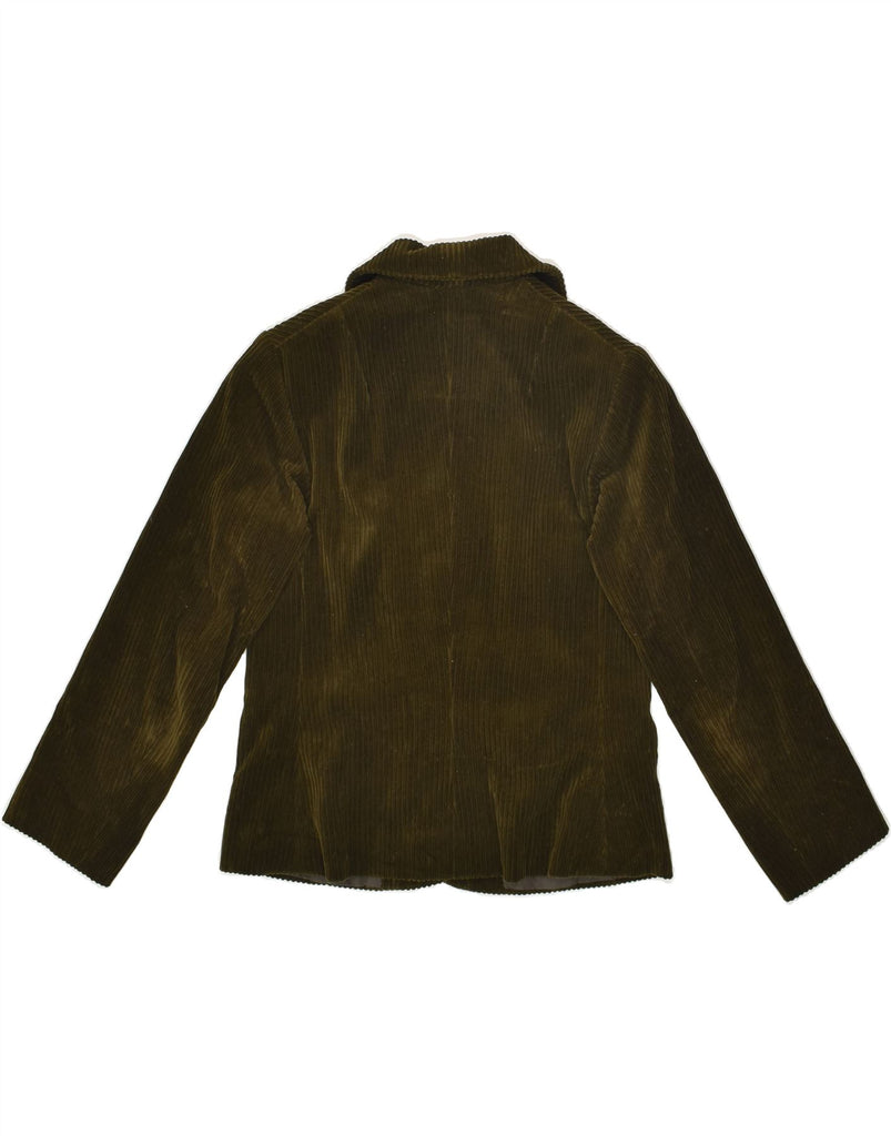 VINTAGE Womens Corduroy 3 Button Blazer Jacket UK 12 Medium Khaki | Vintage Vintage | Thrift | Second-Hand Vintage | Used Clothing | Messina Hembry 