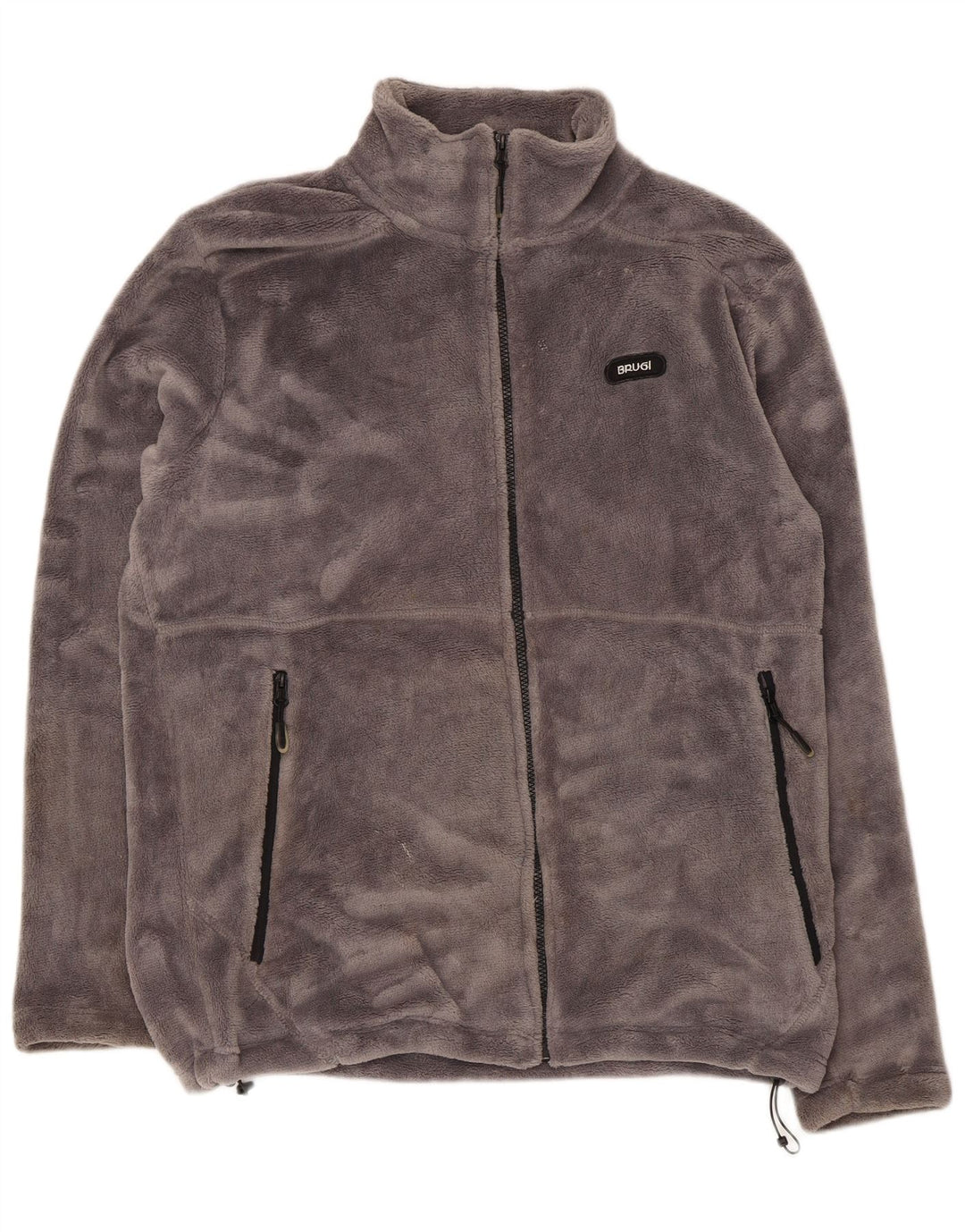 Brugi Mens Fleece Jacket UK 42 XL Grey Polyester