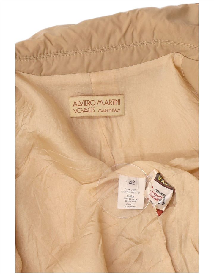 ALVIERO MARTINI Womens Voyages 4 Button Blazer Jacket IT 42 Medium Beige