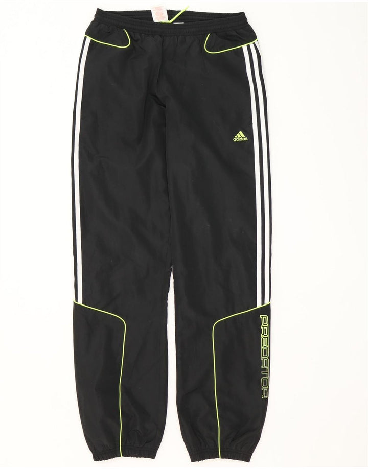 Adidas Boys Graphic Tracksuit Trousers Joggers 15-16 Years  Black Polyester