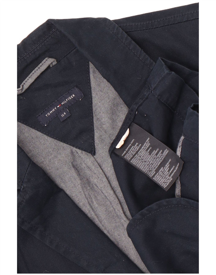 Tommy Hilfiger Boys 2 Button Blazer Jacket 14-15 Years Navy Blue Cotton