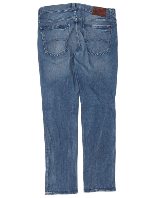 Tommy Hilfiger Mens Straight Jeans W34 L32 Blue Cotton