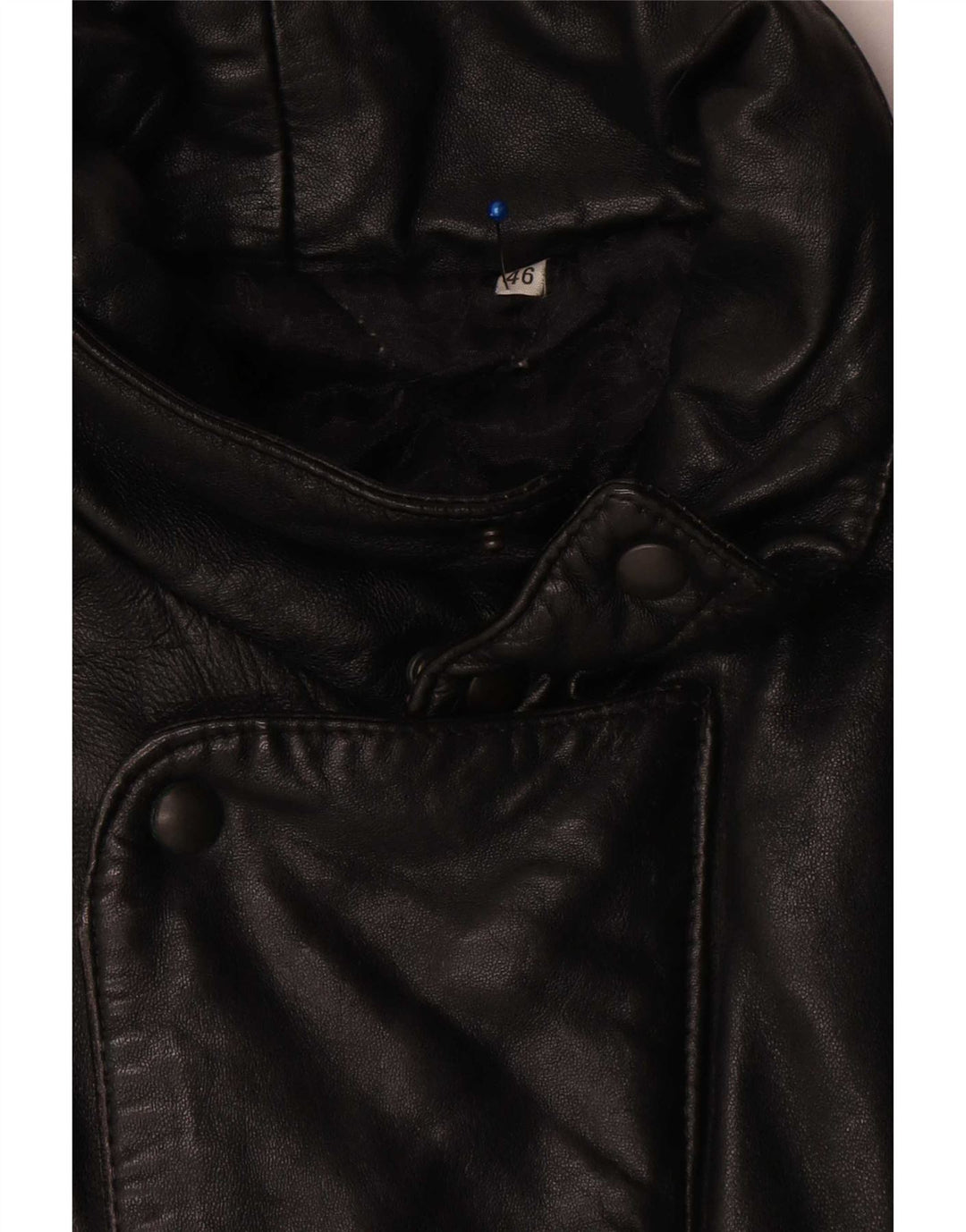 Vintage Mens Bomber Leather Jacket UK 46 3XL Black Leather